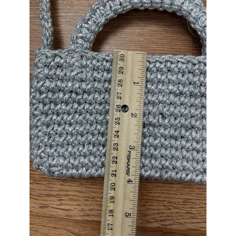 J.Crew Cadiz Small Silver Metallic Crossbody Phone Purse Bag NEW